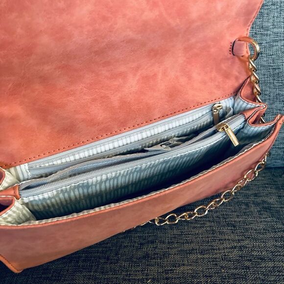 NWT Violet Ray Gold Chain Crossbody Bag Purse - Picture 5 of 6